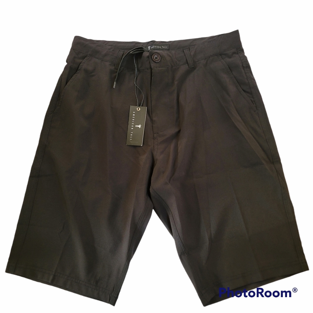 NOT INC IN SALE American Tall Hybrid Shorts in Black 32 waist 11.5" inseam NWT